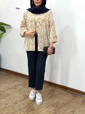 تونیک مانتویی لینن ناز مهر