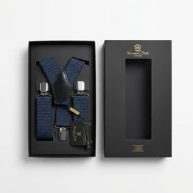 ساسبند طرح خال‌خال ریز برند Massimo Dutti (سرمه ای)
