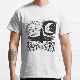 تیشرت کلاغ | تیشرت The Crow طرح Raven and the Forest کد 129981