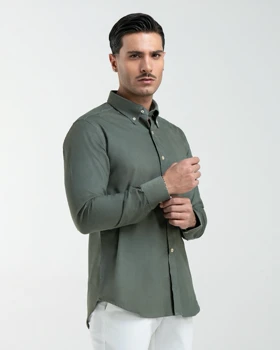 ام کی کالکشن پیراهن آستین بلند mk-5531-olive