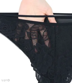 ست شورت و سوتین دکلته کاپ‌دار فنردار تور و دانتل Ema اما کد 3024