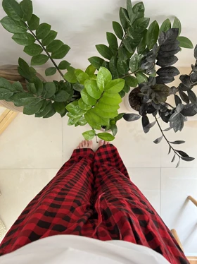 پیژامه چهارخونه پینترستی