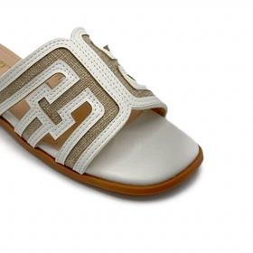 صندل زنانه رزمری مدل Rose Merry SH6039_White/Beige