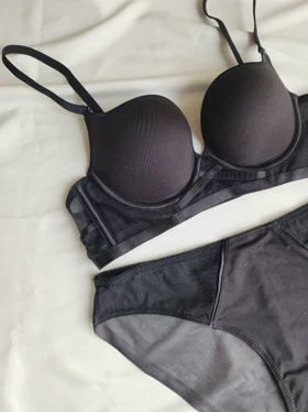 ست شورت و سوتین جکدار فنردار کد: 4545