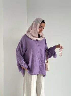 شومیز پشت چاک لینن