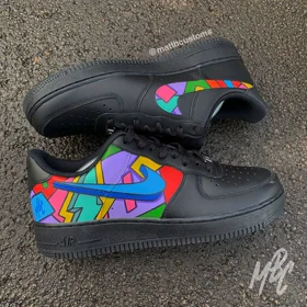 کفش اسپرت کاستوم کتانی ایرفورس air force طرح Cartoon Freestyle Design نایک nike کد 185304
