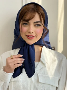 مینی اسکارف ساتن ساده ابریشم