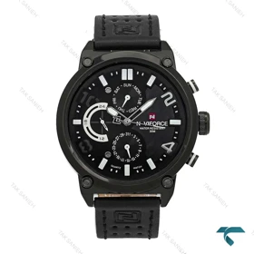 ساعت بند چرمی نیوی فورس NF9068 مردانه مشکی ایندکس سفید NaviForce-7335-G