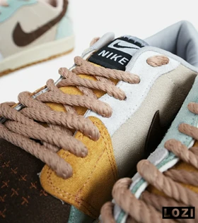 کفش کتانی مردانه قهوه ای کرم نایک NIKE jordan Vodoo
