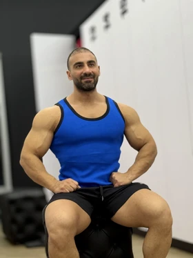 رکابی تنک تاپ ساده کوپ آیسان اسلامی آبی شالی