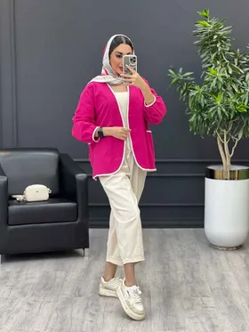 ست مانتو و شلوار مغزی دوزی