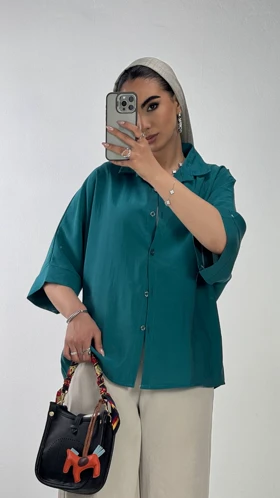 شومیز مودال کیمونو   کد 500598