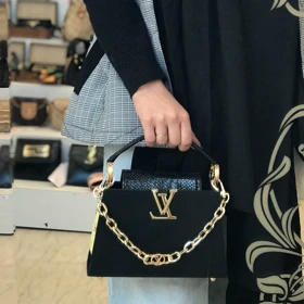 کیف زنانه لویی ویتون زنجیر دار وارداتی کد 77