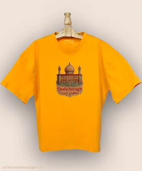تیشرت لش مردانه و زنانه طرح شاهجراغ شیراز تلفیق با هنر فرش ایرانی