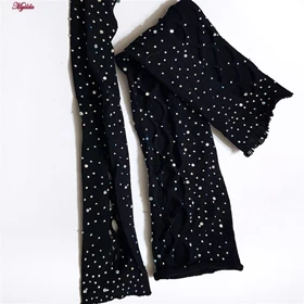 سرهمی فانتزی زنانه مدل نگین‌دار کد 4860-7203 رنگ مشکی