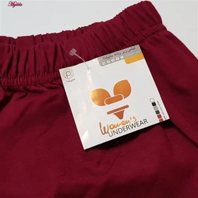 شلوارک راحتی زنانه مدل گربه رنگ زرشکی ماییلدا کد 5325