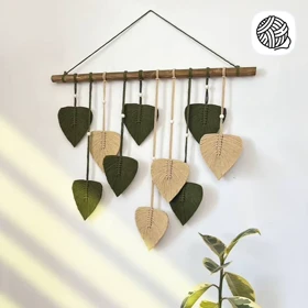 دیوار کوب مکرومه بافی مدل گلستان (طول 60cm)