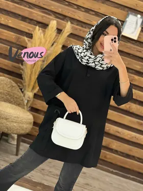 مانتو بابوس جلوبسته جیب حلقه
