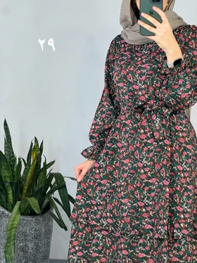 پیراهن مانتویی شکوفه با ارسال رایگان