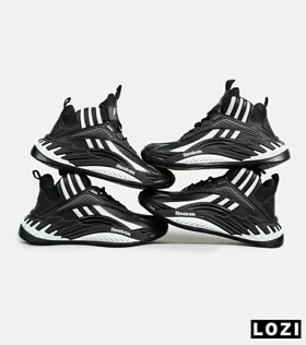 کفش کتانی ساق‌دار مشکی سفید Reebok Shaq Attaq