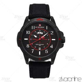 ساعت اورجینال ناوی فورس NaviForce مردانه تک موتوره صفحه مشکی قرمز 106949