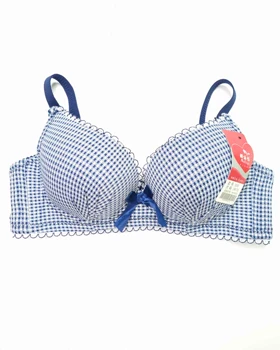 سوتین زنانه اسفنجی چهارخونه ریز سیلکا