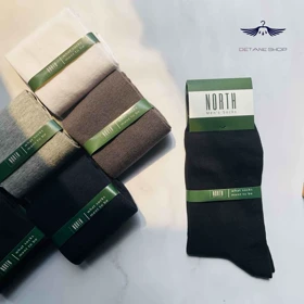 جوراب مردانه ساده برند نورث کد307 (مشکی)