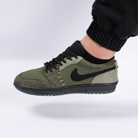 کفش کتانی اسپرت مردانه رنگ یشمی مدل نایک NIKE Jordan 1 VOODOO