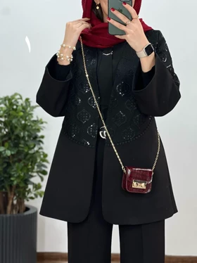 مانتو مجلسی سوزندوزی ستاک
