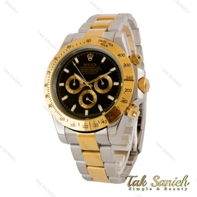 ساعت رولکس دیتونا دورنگ طلایی صفحه مشکی مردانه Rolex-5236-G