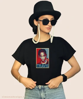 کراپ زنانه طرح تراویس اسکات کد 942