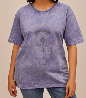 تیشرت زنانه نگین‌دار سنگشور