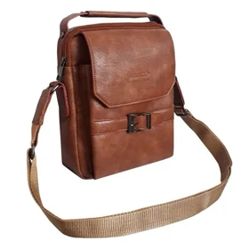 کیف رودوشی چرمی گوگانا مدل GOOGANA - GOOG913 (عسلی)