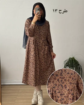 پیراهن مخمل کبریتی سارگل 1