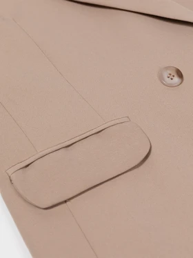 جلیقه زنانه کرپ یقه انگلیسی جیب‌دار کلاسیک نوژه