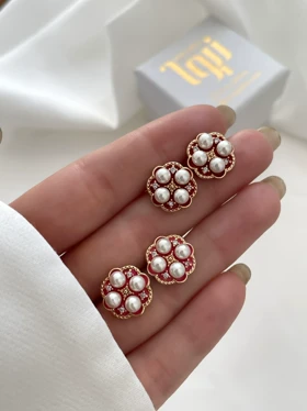 گوشواره میخی رنگی ژوپینگ