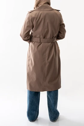 بارانی بلند کمربند دار زنانه