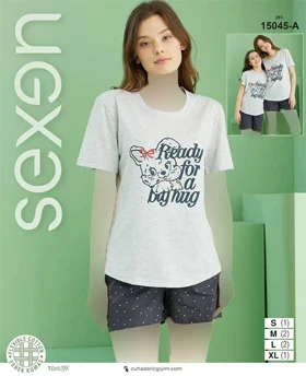 تیشرت و شورتک راحتی سکسن کد 15045-A