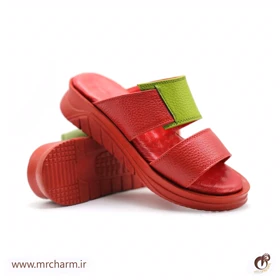 صندل لژدار تمام چرم زنانه mrc2117-02