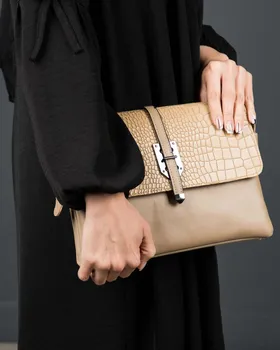 کیف دوشی چرم مصنوعی زنانه