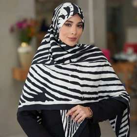 روسری ابریشم ژاکارد قواره 140 30196