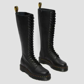 بوت دکتر مارتنز 20 بند 1B60 بکس پیزا مشکی - Dr Martens 1B60 BEX Pisa Leather Knee High Boots
