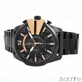 ساعت دیزل مردانه مشکی رزگلد شاخدار 102348