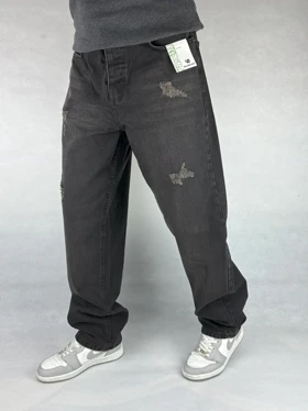 شلوار بگ فیت مردانه ذغالی 148