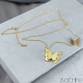 رولباسی زنانه با پلاک پروانه طلایی 50079