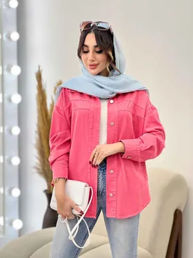 کت کتان رنگی برش‌دار دو جیب