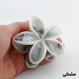 کلیپس دخترانه مدل پلومریا دور سفید (مشکی)