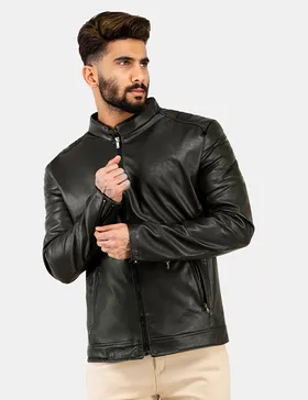کاپشن چرم مردانه Maran