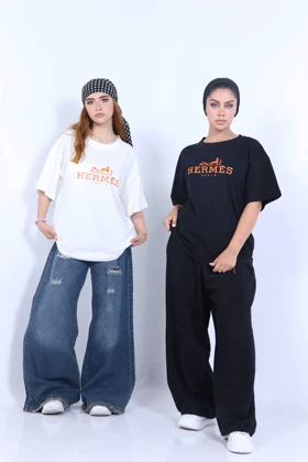 تیشرت باکسی ترندی Hermes