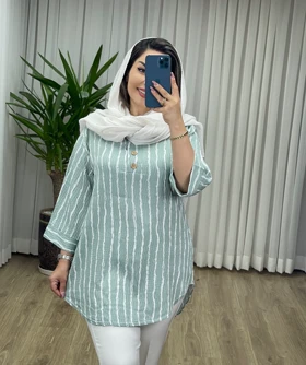 شومیز مانتویی کد 2117